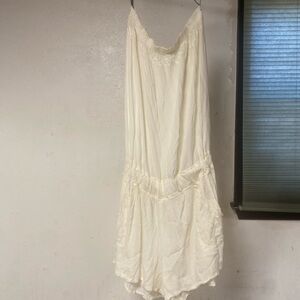 Beach By Exist Cream Embroidered Dress